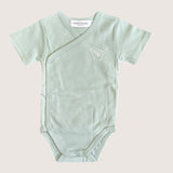 Light teal shaka Kimono onesie