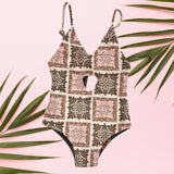 Wild Blossom/Midnight Heirloom Peek-a-Boo reversible Swimsuit