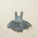 Sage Green Denim Quilt Ruffled Onesie