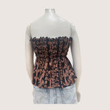 Women's Black/Brown Lei Ka'a Tube Top
