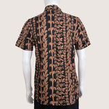 Black/Brown Lei Men's collared Shirt