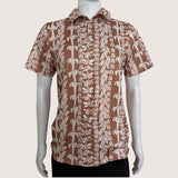 Brown Lei Men's collared Shirt