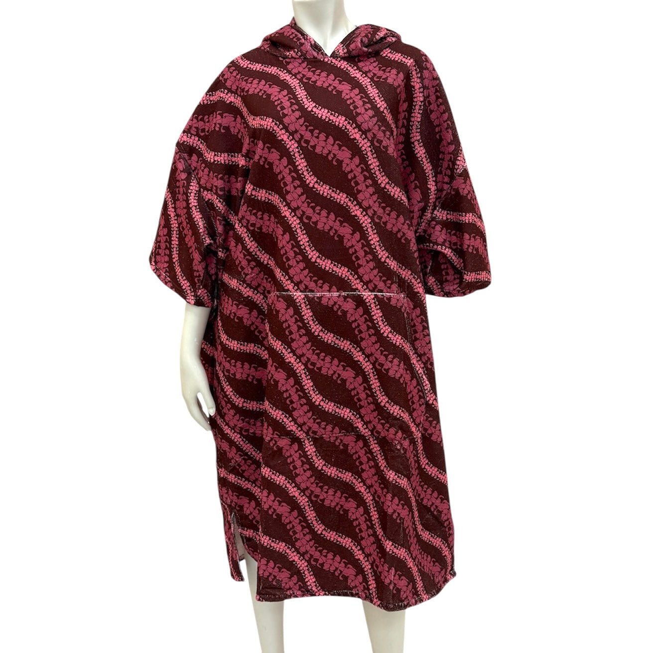 Adult Brown Lei Puakenikeni Hooded Towel - Sweet Sweet Honey Hawaii
