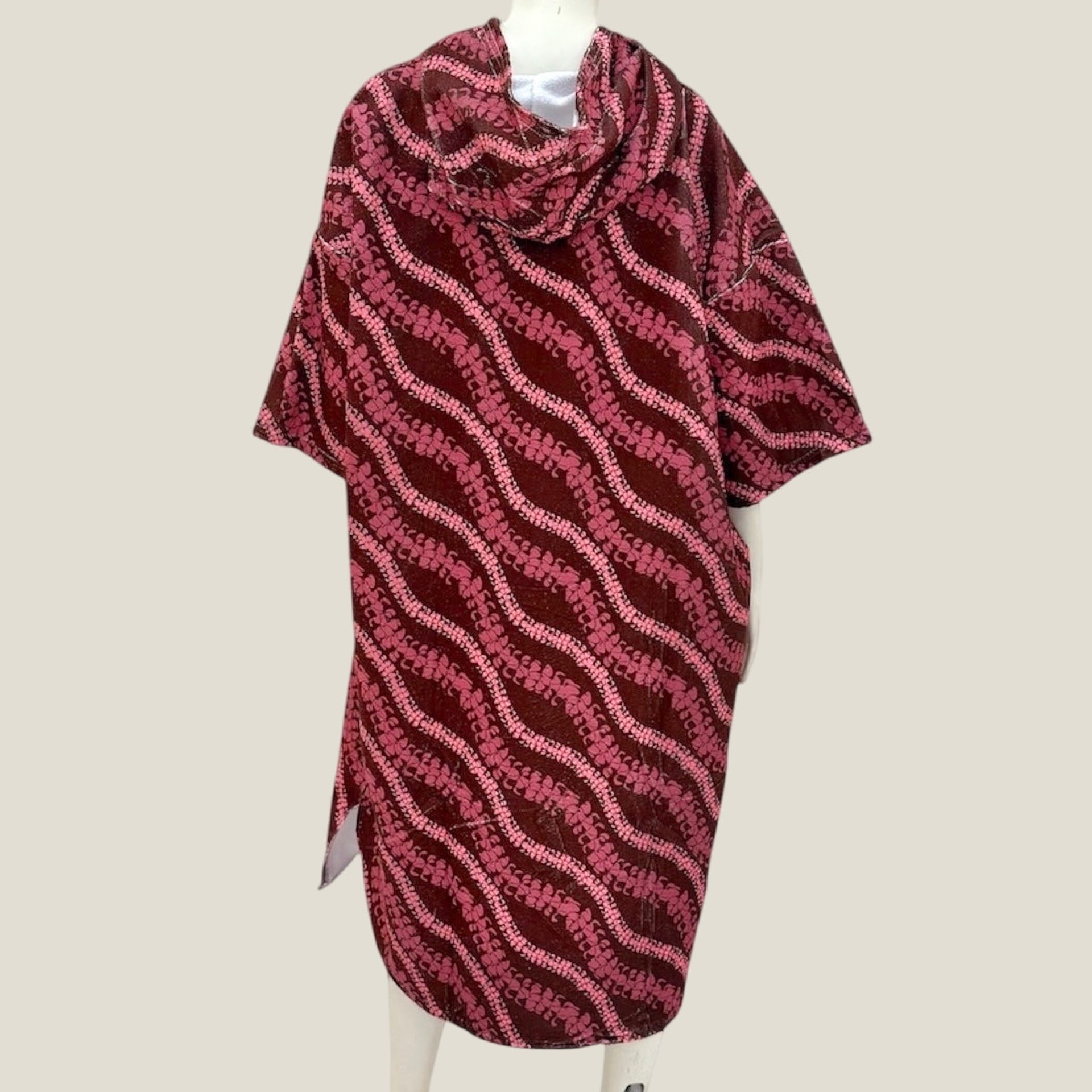 Adult Brown Lei Puakenikeni Hooded Towel - Sweet Sweet Honey Hawaii