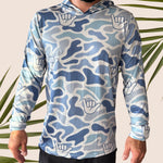 Adult Green Camo Mahi Mahi Dri Fit Hooded Long Sleeve Tee - Sweet Sweet Honey Hawaii