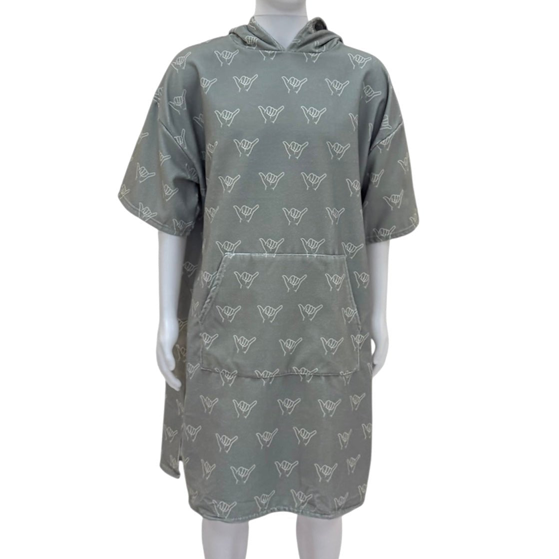 Adult Olive Green Shaka Hooded Towel - Sweet Sweet Honey Hawaii