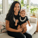 Aloha Lei Black Baby Tee - Sweet Sweet Honey Hawaii