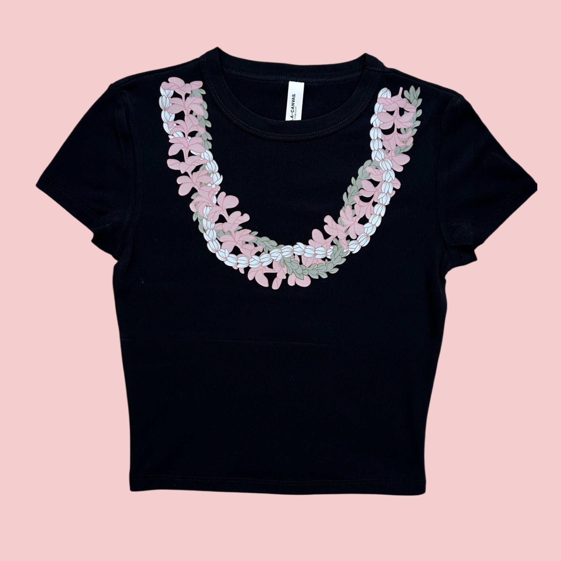 Aloha Lei Black Baby Tee - Sweet Sweet Honey Hawaii