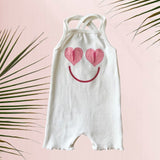 Anthurium White Ribbed Xback Jumpsuit - Sweet Sweet Honey Hawaii