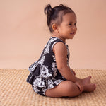 Black Mauna Lani Ruffle Tank Romper - Sweet Sweet Honey Hawaii
