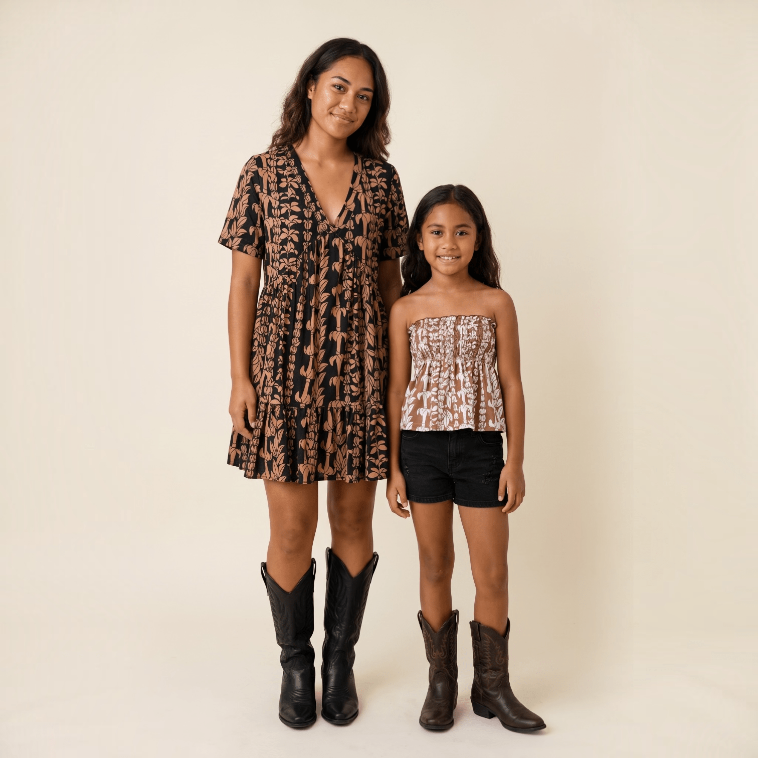 Black/Brown Lei Sammy Dress - Sweet Sweet Honey Hawaii