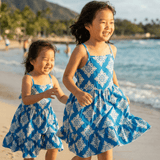 Blue Heritage Quilt Mila Dress - Sweet Sweet Honey Hawaii