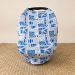 Blue Tropical Kapa Seat Cover - Sweet Sweet Honey Hawaii