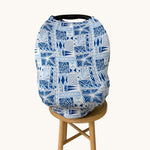 Blue Tropical Kapa Seat Cover - Sweet Sweet Honey Hawaii