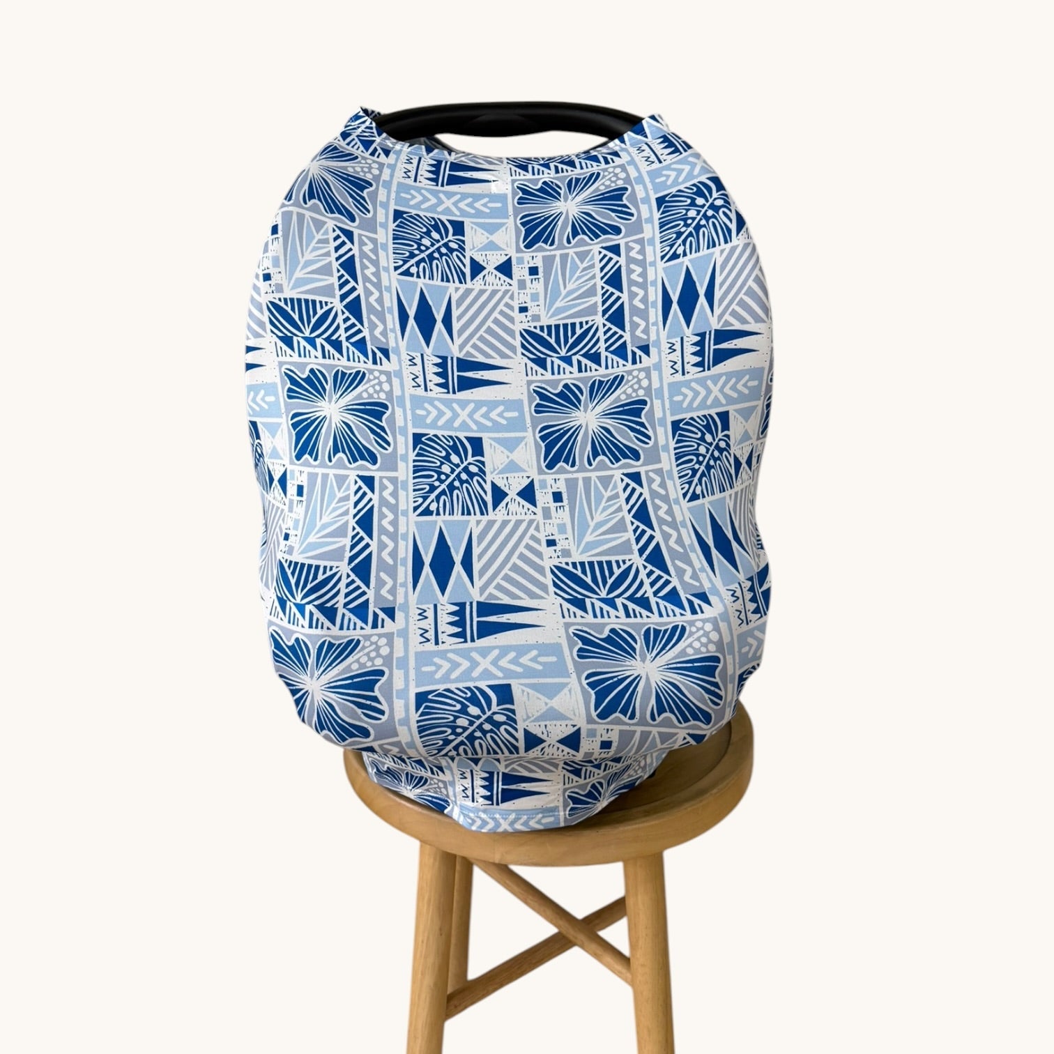 Blue Tropical Kapa Seat Cover - Sweet Sweet Honey Hawaii