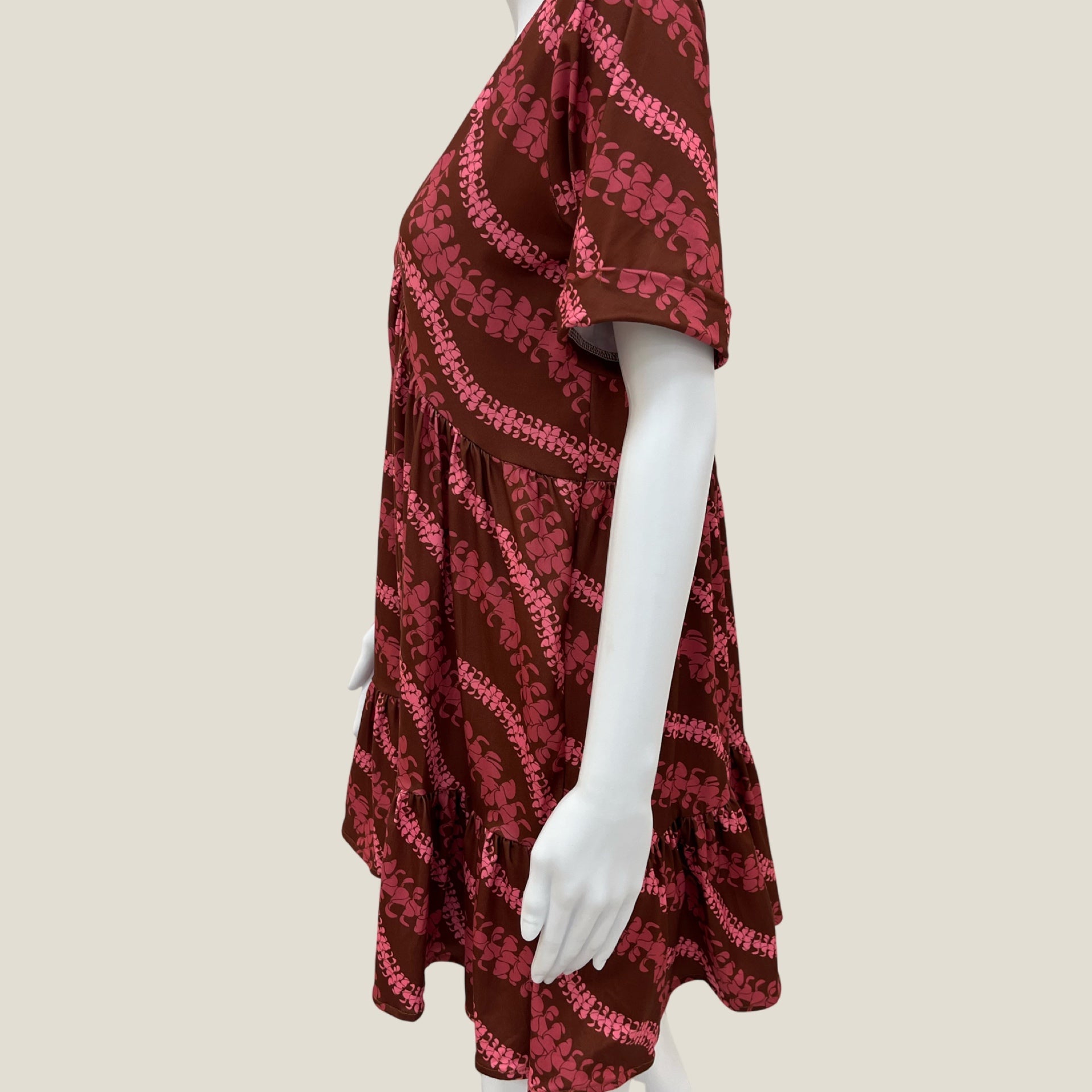 Brown Lei Puakenikeni Sammy Dress - Sweet Sweet Honey Hawaii