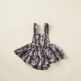 Brown Mauna lani Denim Quilt Ruffled Onesie - Sweet Sweet Honey Hawaii