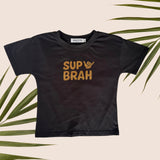 Brown Sup Brah Dark Grey Tee - Sweet Sweet Honey Hawaii