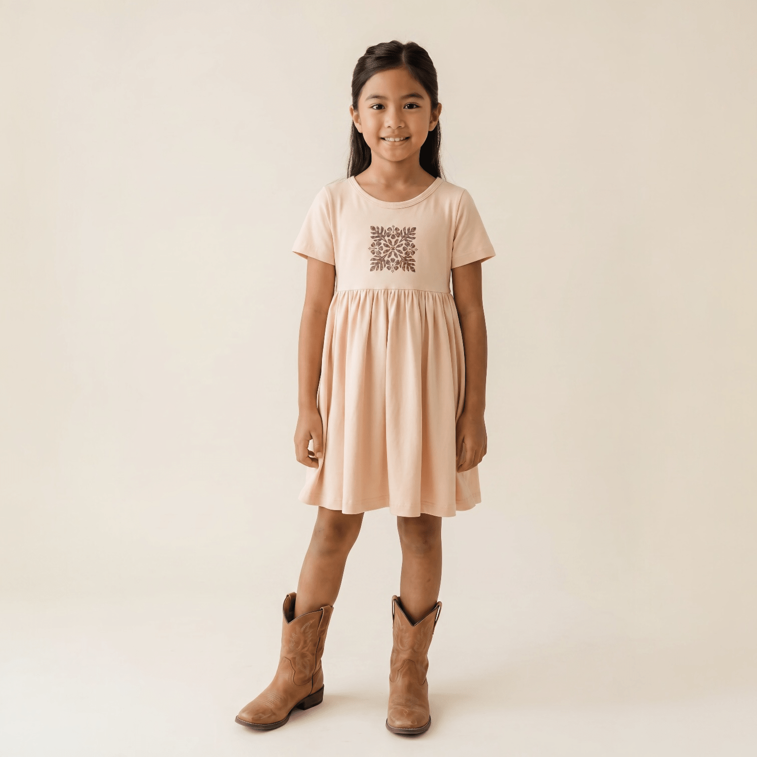 Cheetah Quilt Cream Dress - Sweet Sweet Honey Hawaii