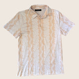 Cream Puakenikeni Mens Collared Shirt - Sweet Sweet Honey Hawaii