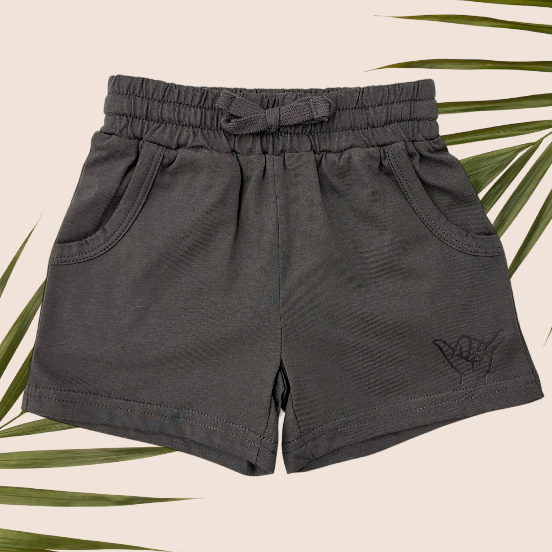 Dark Grey Shaka Shorts - Sweet Sweet Honey Hawaii