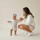 Girl's Grey Quilt Shorts - Sweet Sweet Honey Hawaii