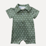 Green Shaka Collared Jumpsuit - Sweet Sweet Honey Hawaii