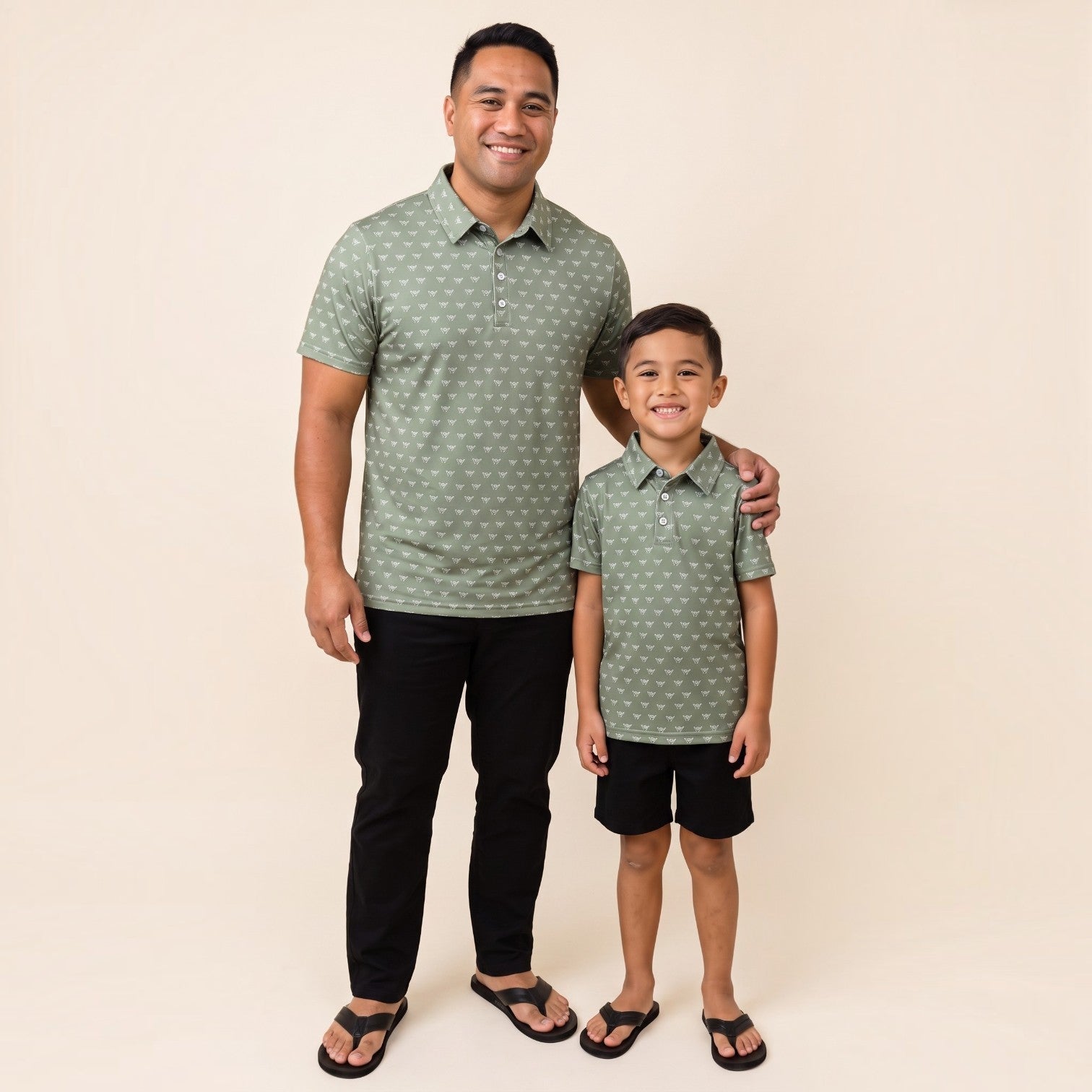 Green Shaka collared shirt - Sweet Sweet Honey Hawaii