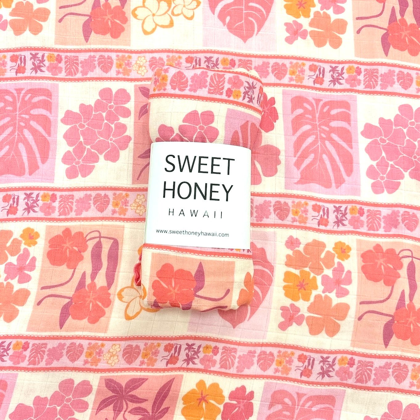 Honey Blooms Bamboo Swaddle Blanket - Sweet Sweet Honey Hawaii