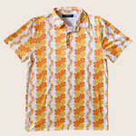 Honey Puakenikeni Mens Collared Shirt - Sweet Sweet Honey Hawaii