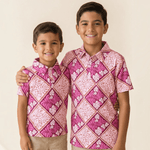 Island Blush Boys collared shirt - Sweet Sweet Honey Hawaii