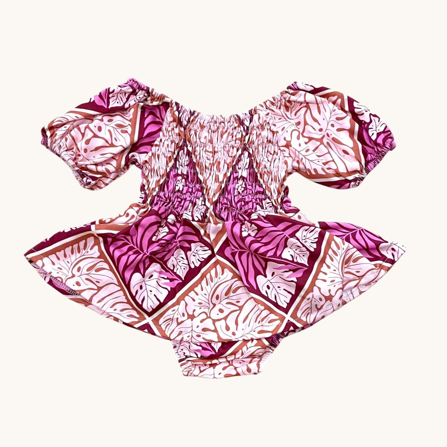Island Blush Sleeved Melody Romper - Sweet Sweet Honey Hawaii