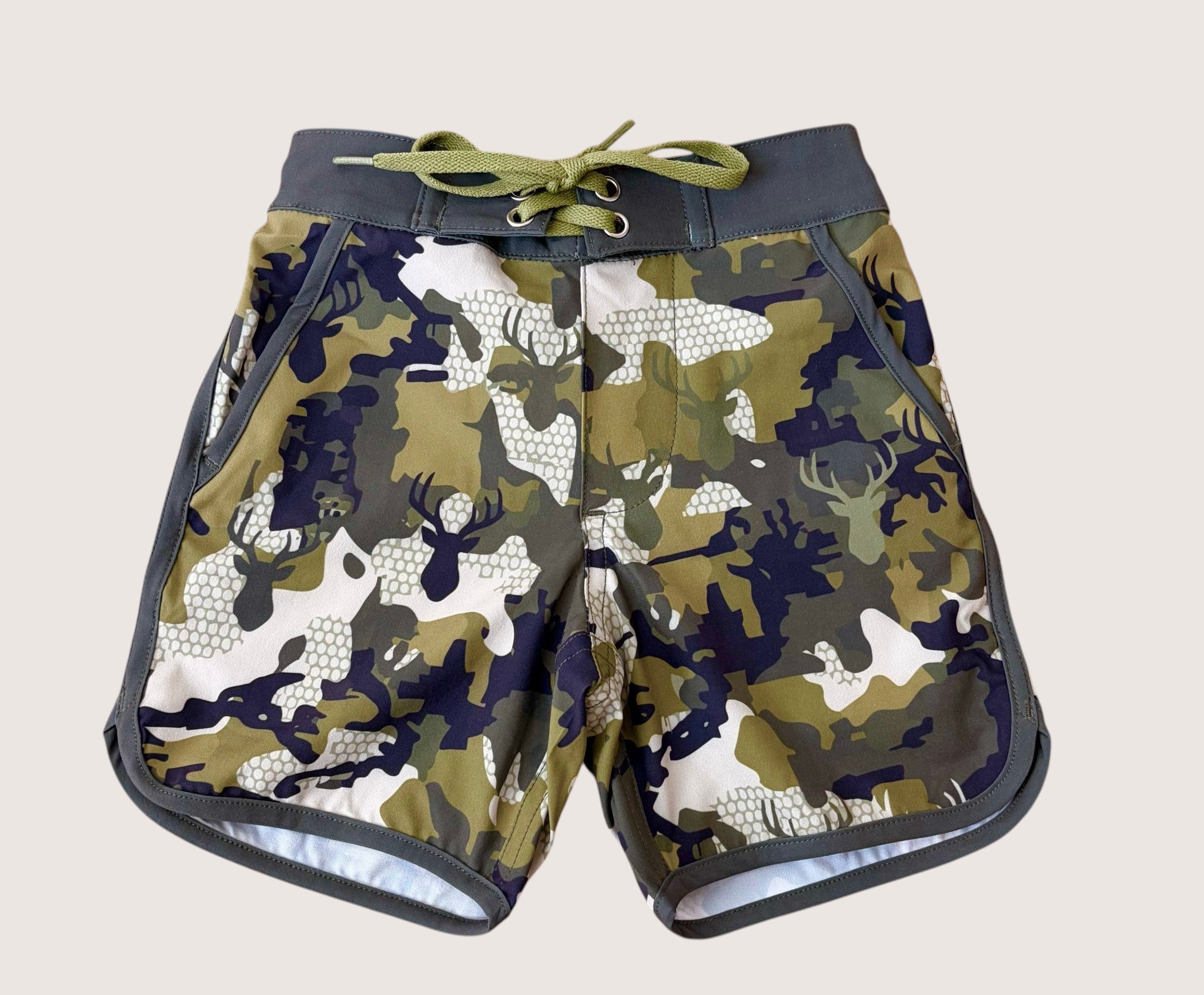 Island Stag Camo Boys Boardies - Sweet Sweet Honey Hawaii