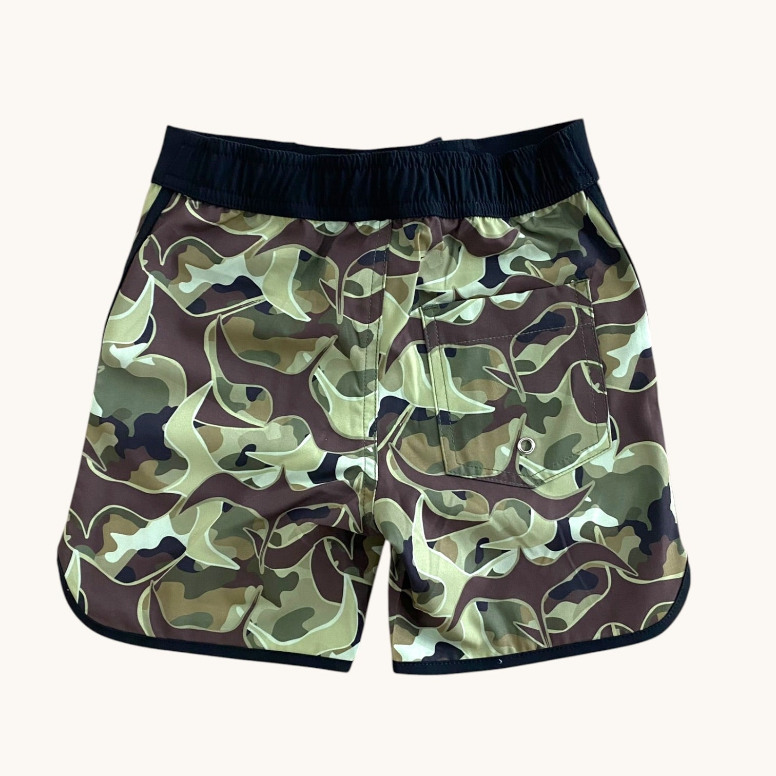 Iwa Bird Camo Boys Boardies - Sweet Sweet Honey Hawaii
