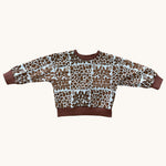Kid's Brown Orchid Crewneck Sweater - Sweet Sweet Honey Hawaii
