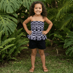 Kid's Ho'opili Black Ka'a Tube Top - Sweet Sweet Honey Hawaii