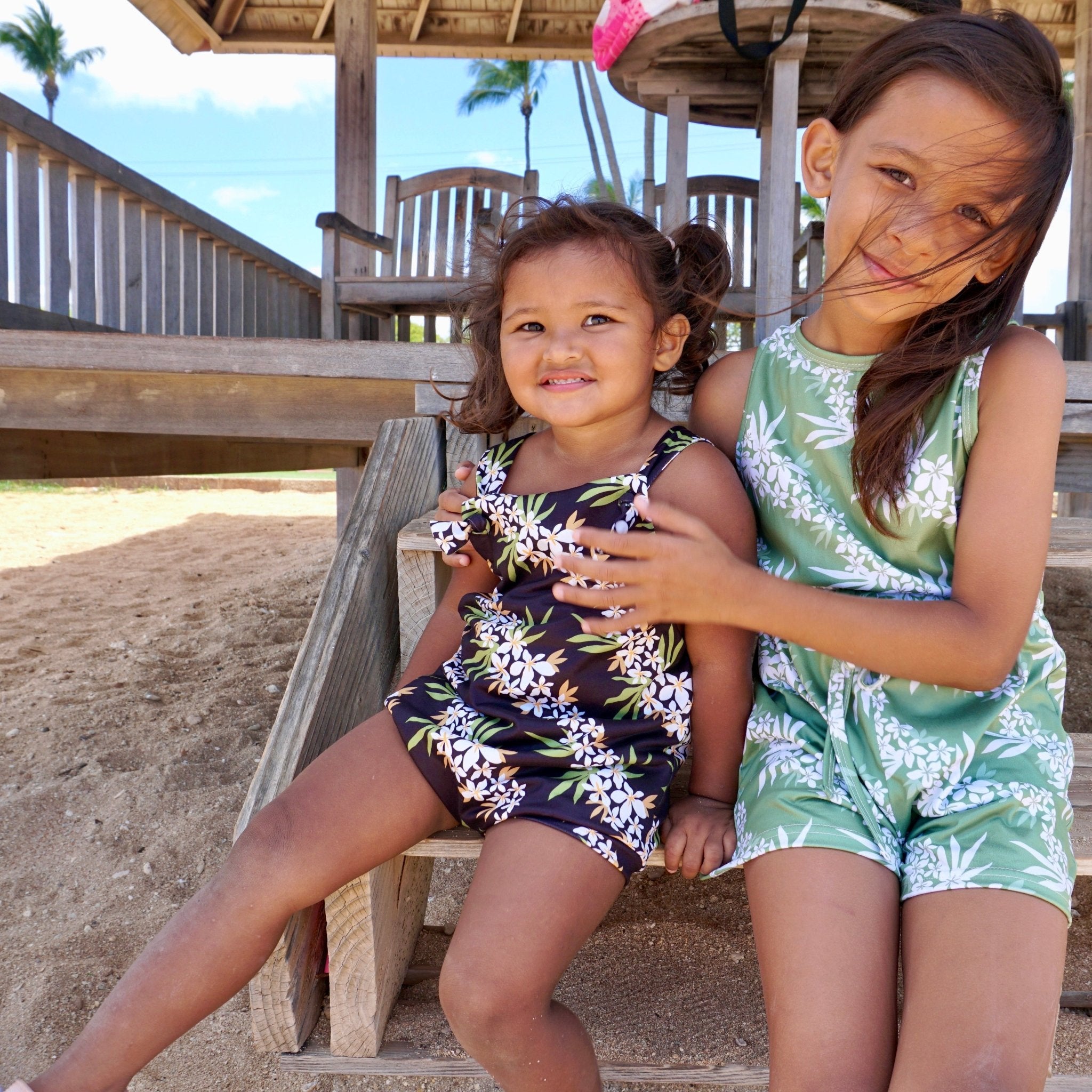 Lei Hiwa Green Elle Romper - Sweet Sweet Honey Hawaii