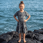 Midnight Palm Tee Dress - Sweet Sweet Honey Hawaii