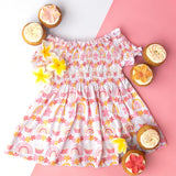 Off The Shoulder Rainbow And Cupcake Dress - Sweet Sweet Honey Hawaii