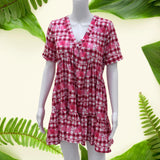 Pua lei Magenta Gingham Sammy Dress