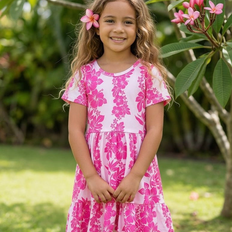 Pink Mauna Lani Tee Dress - Sweet Sweet Honey Hawaii
