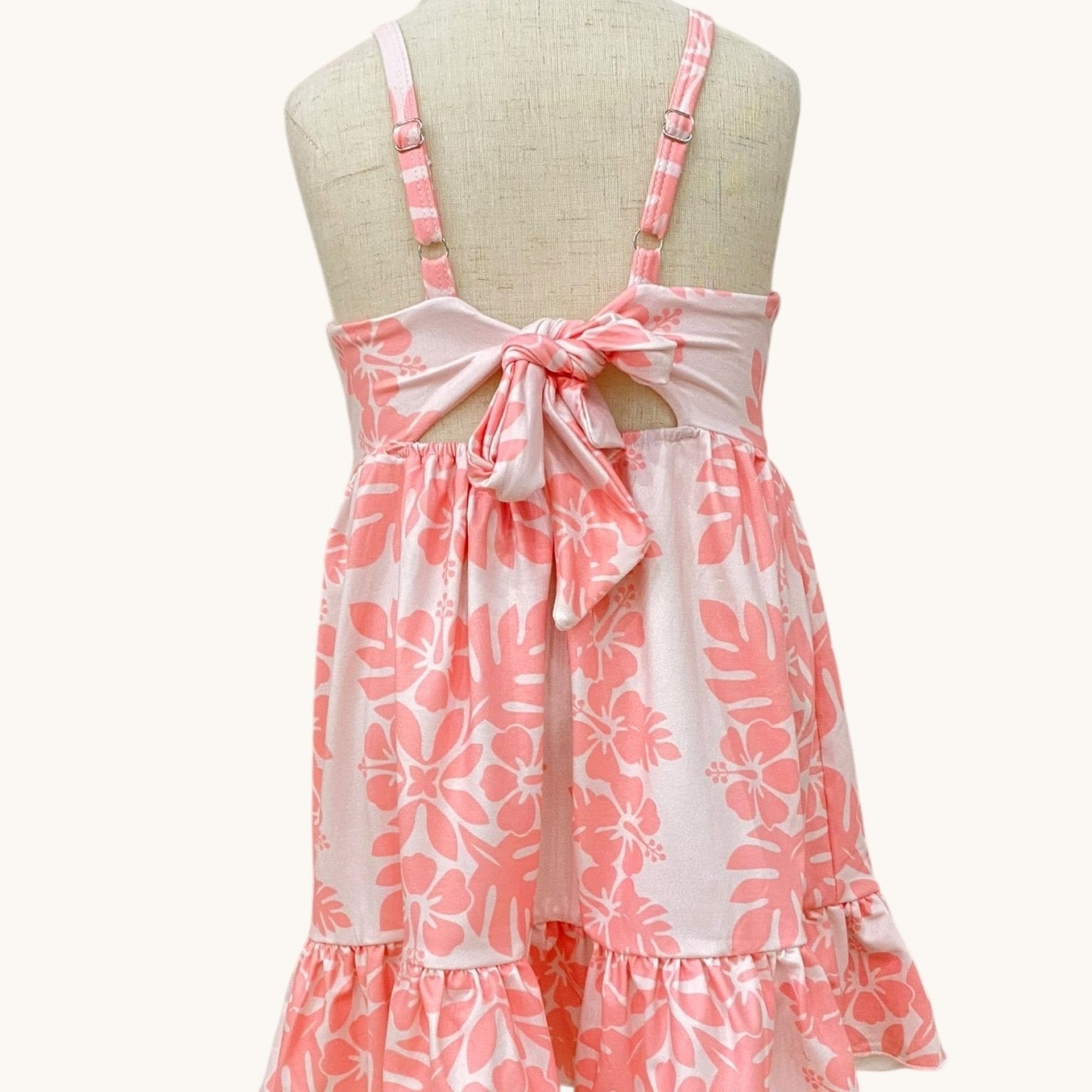 Pink/White Hibiscus Quilt Mila Dress - Sweet Sweet Honey Hawaii