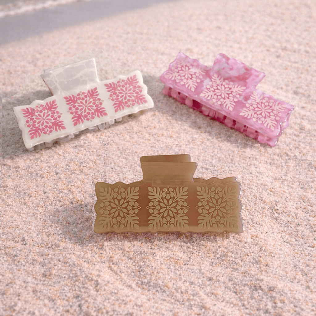 Quilt Claw Clip - Sweet Sweet Honey Hawaii