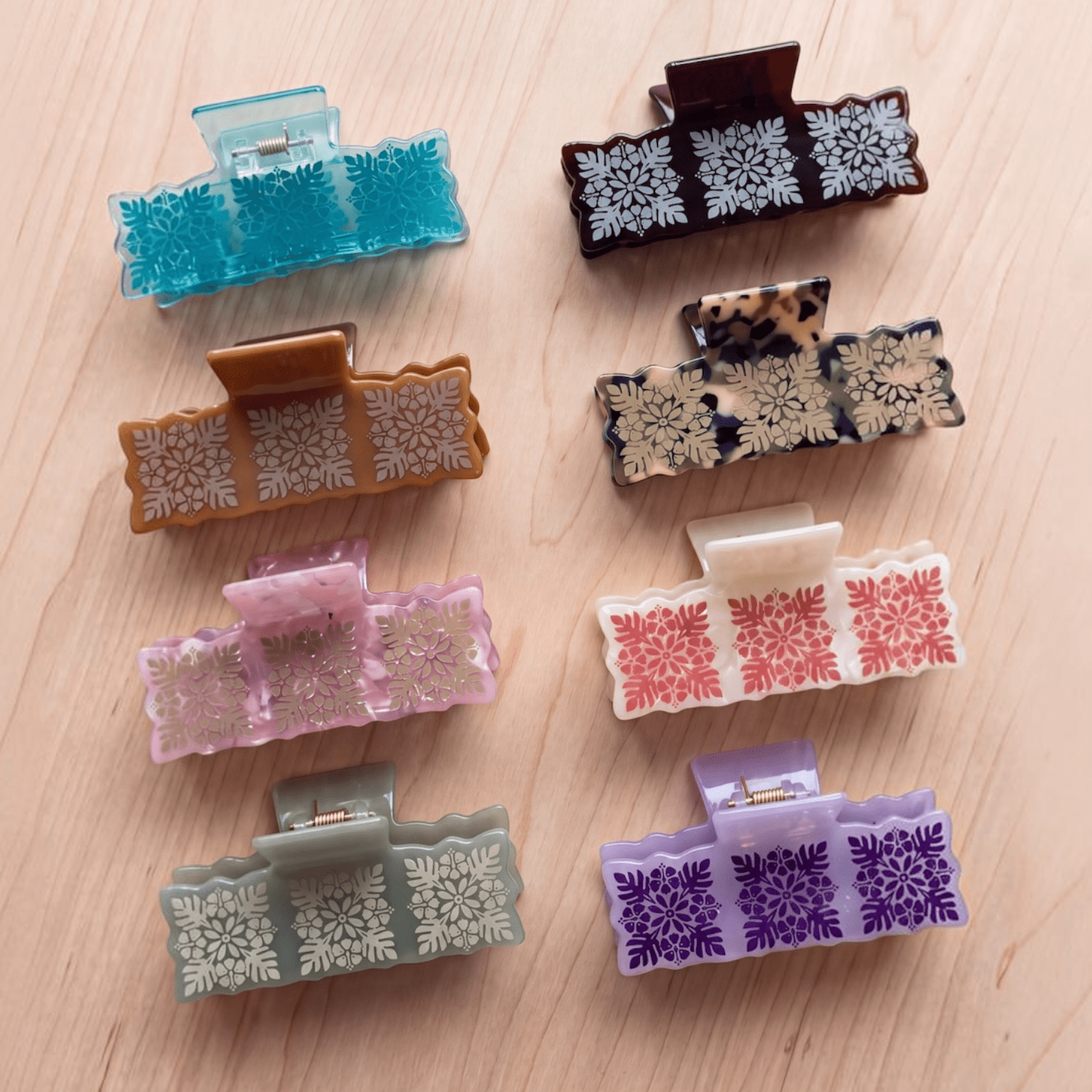 Quilt Claw Clip - Sweet Sweet Honey Hawaii