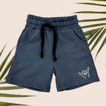 Royal Blue Shaka Cotton Shorts - Sweet Sweet Honey Hawaii