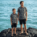 Sage Palm collared shirt - Sweet Sweet Honey Hawaii
