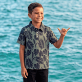 Sage Palm collared shirt - Sweet Sweet Honey Hawaii
