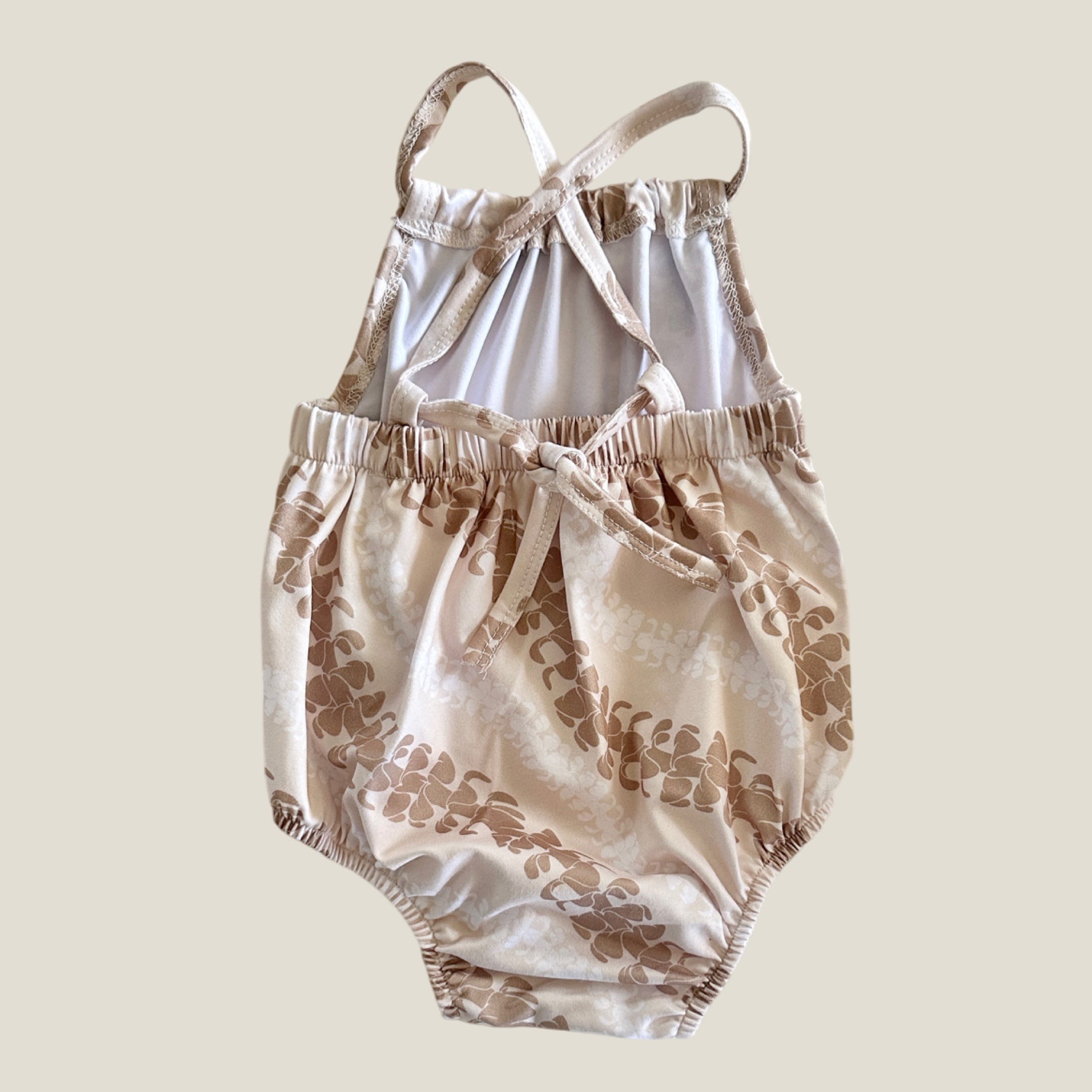 Sandy Lei Puakenikeni Halter romper - Sweet Sweet Honey Hawaii