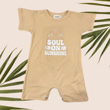 Soul On Sunshine Cream Tee jumpsuit - Sweet Sweet Honey Hawaii
