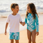 Teal Mauna Lani Boys Boardies - Sweet Sweet Honey Hawaii